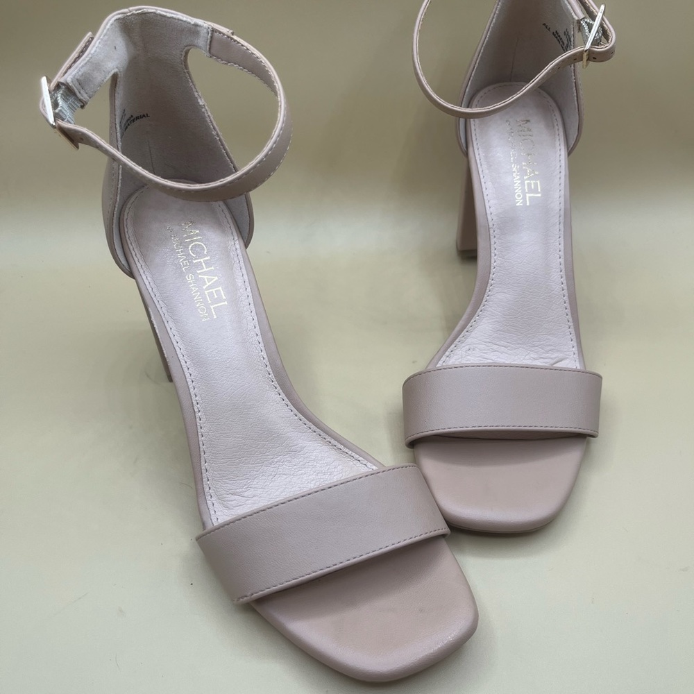 Michael Kors Tan Heels Ankle Strap Sandals